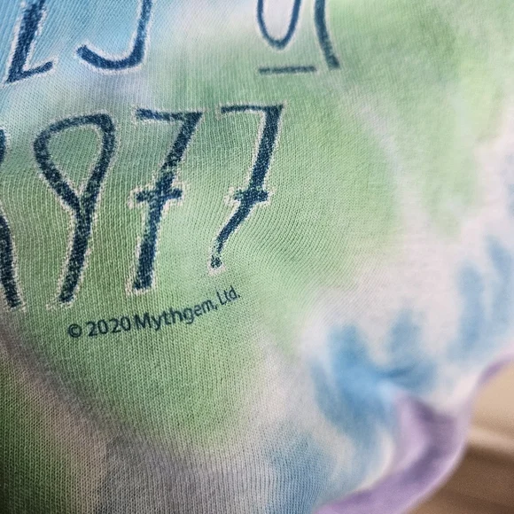 Liquid Blue Tie Dye Led Zeppelin USA 1977 Short Sleeve T Shirt - Picture 6 of 10